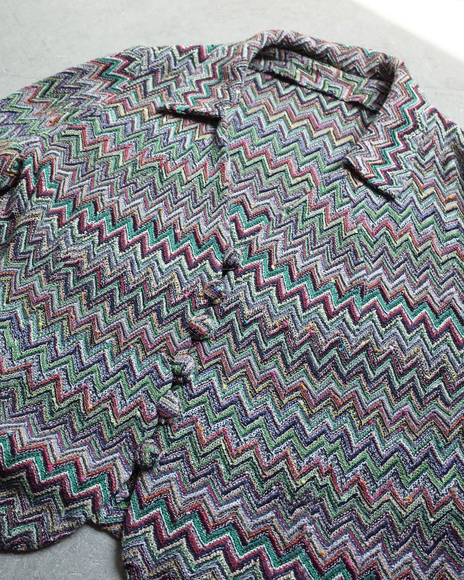 Used  / CHEVRON KNIT JACKET
