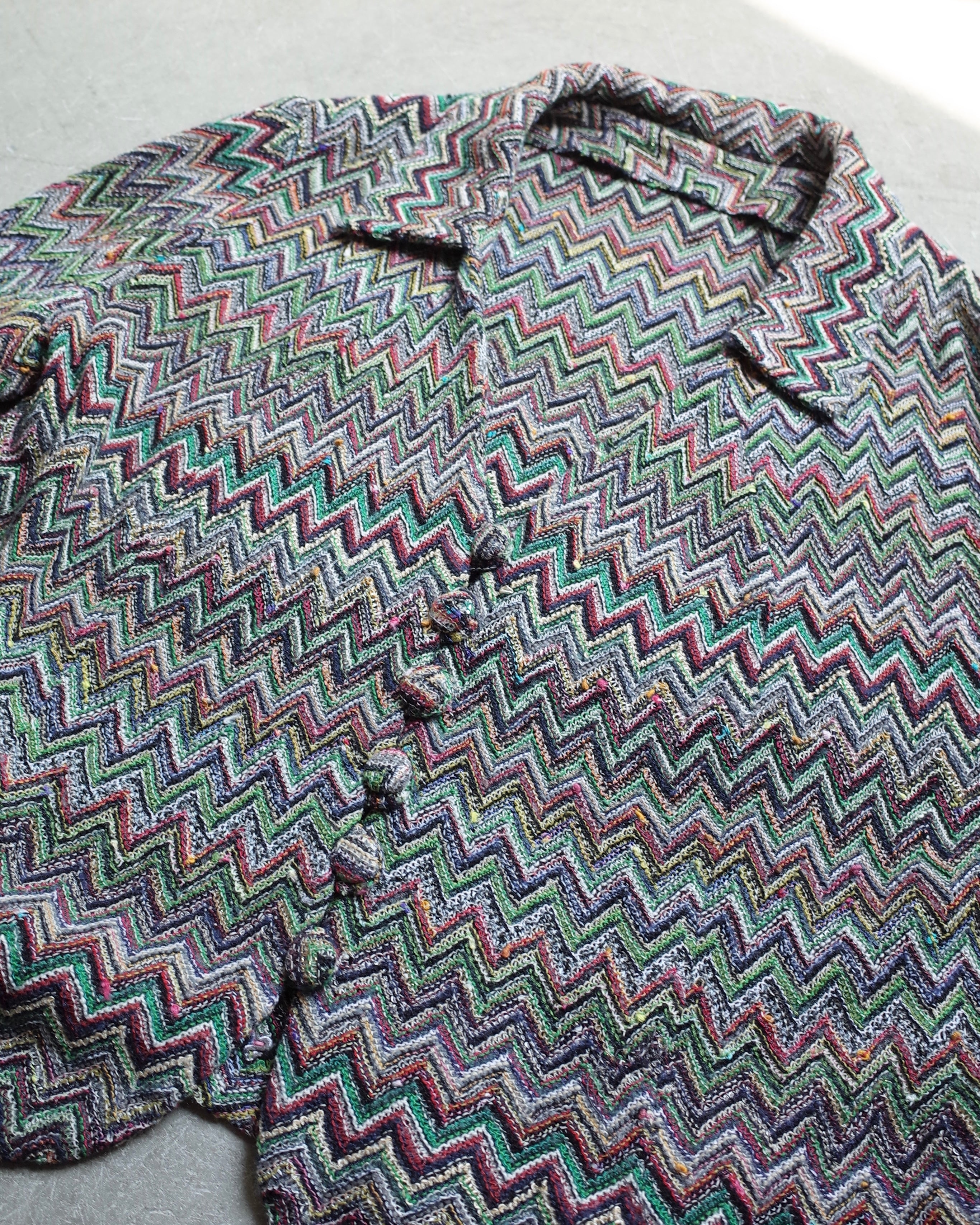 Used  / CHEVRON KNIT JACKET