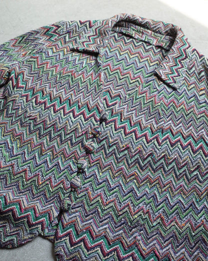 Used  / CHEVRON KNIT JACKET