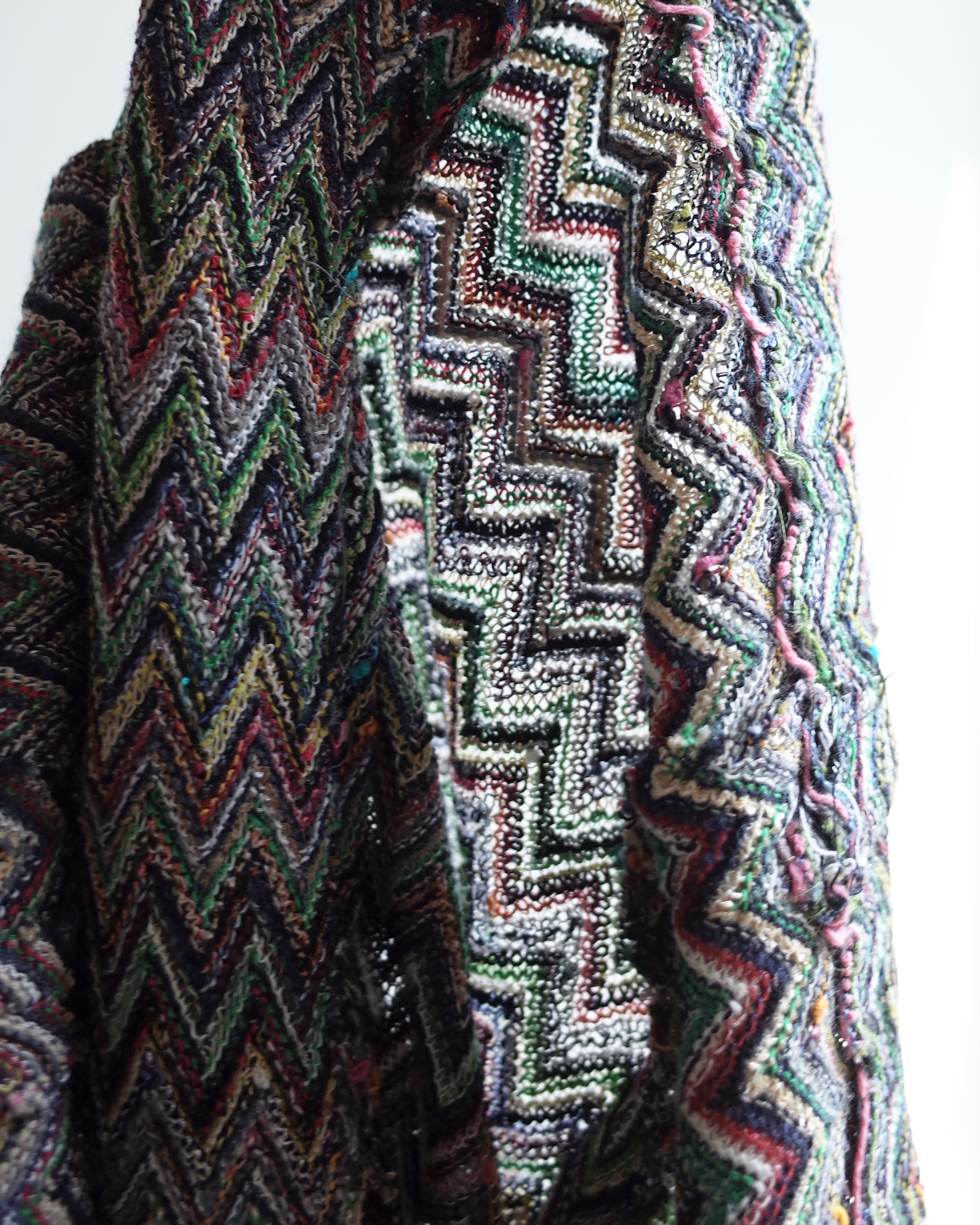 Used  / CHEVRON KNIT JACKET