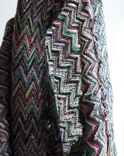 Used  / CHEVRON KNIT JACKET