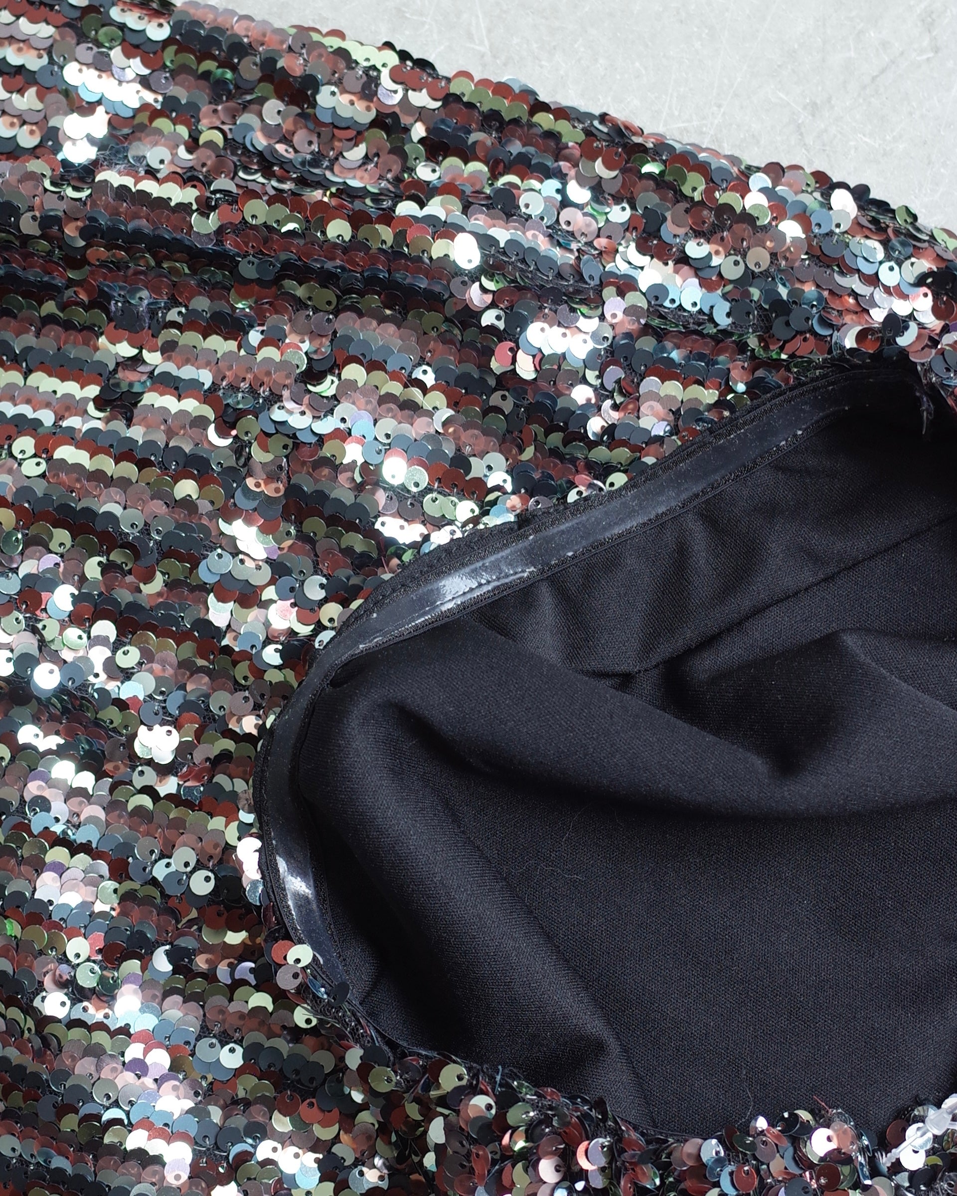 Used / SEQUINS BARE TOP ONEPIECE