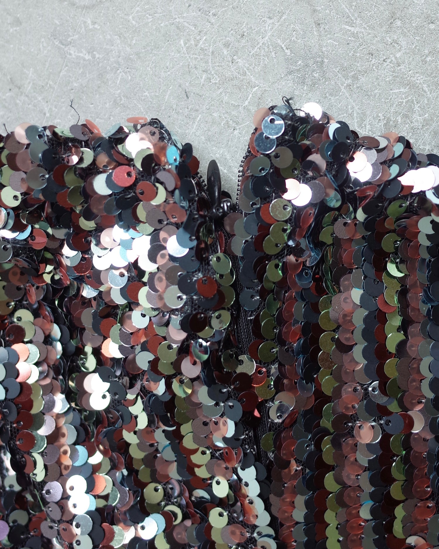 Used / SEQUINS BARE TOP ONEPIECE