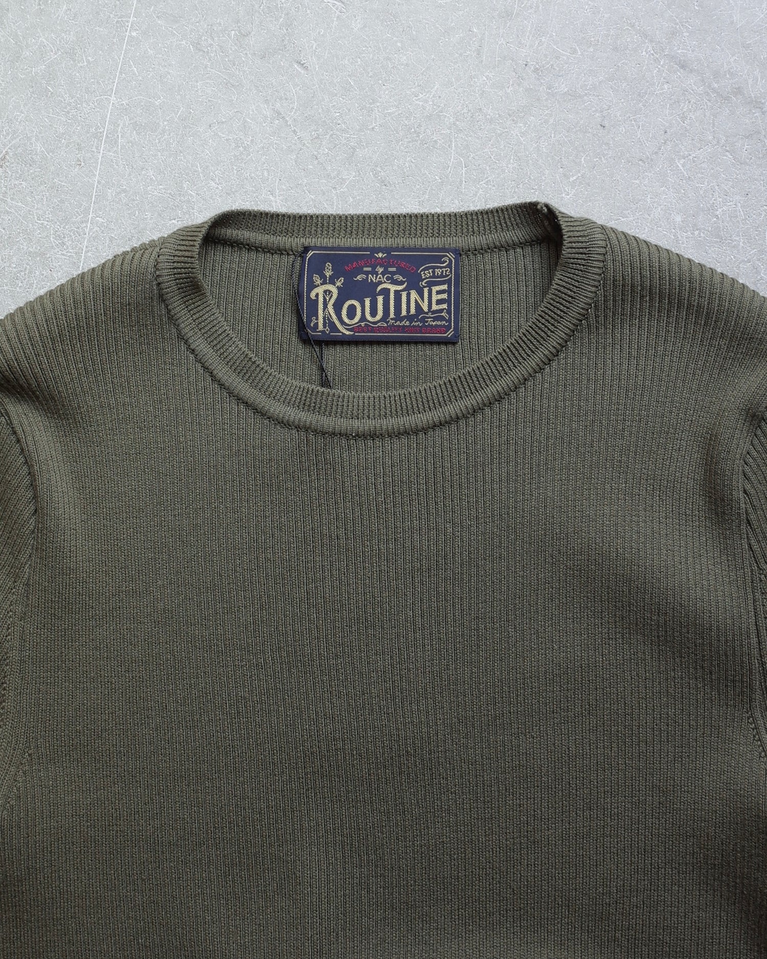 BASIC RIBBED SHORT SLEEVE PULLOVER