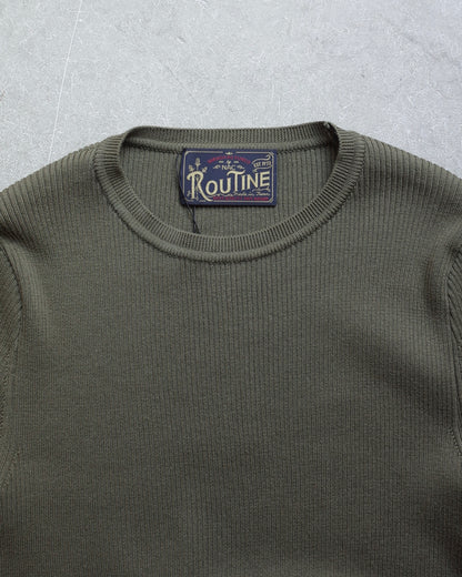 BASIC RIBBED SHORT SLEEVE PULLOVER