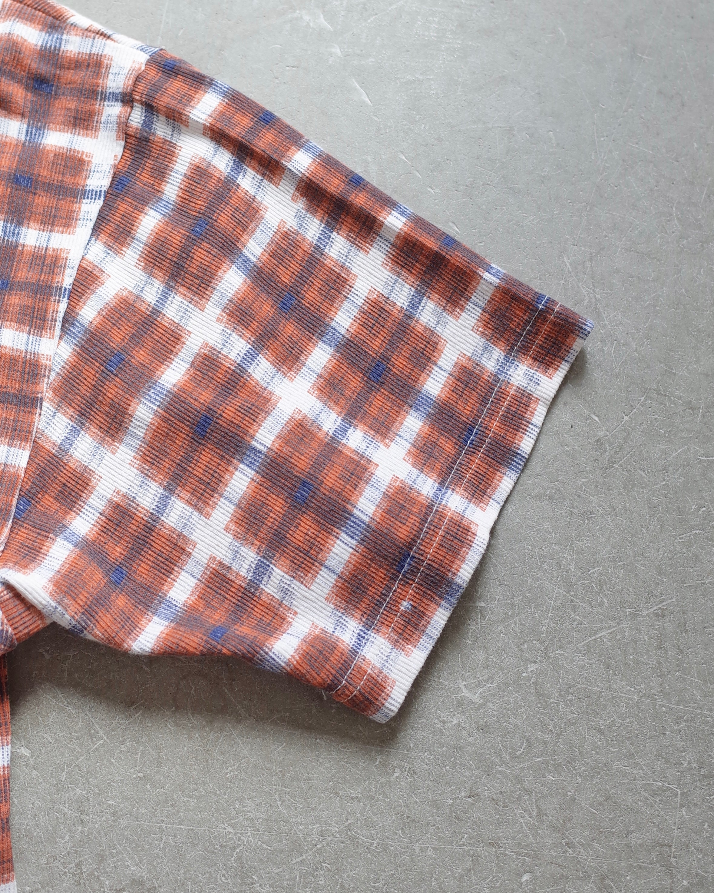 Used / CHECK PATTERN HALF SLEEVE SHIRT