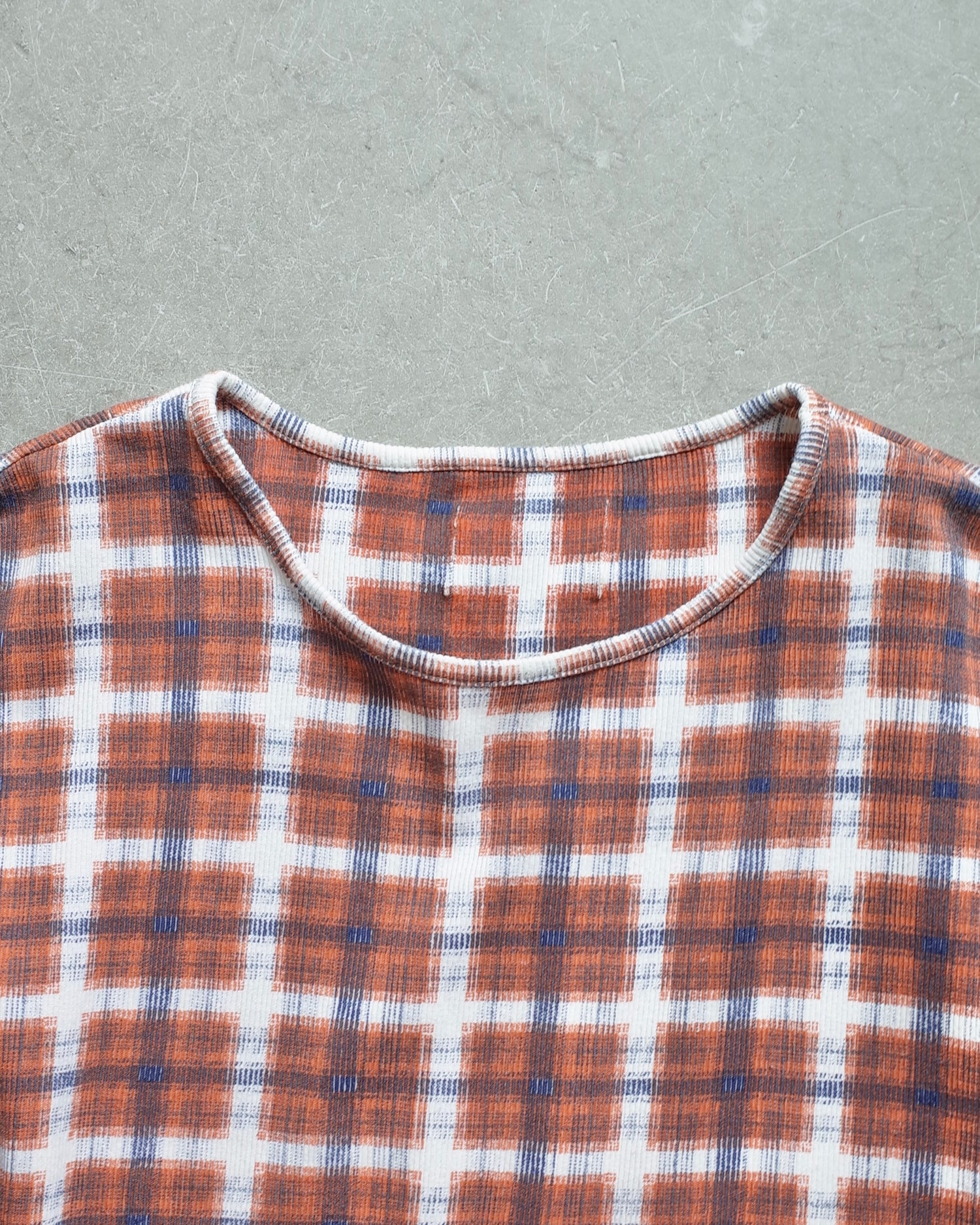 Used / CHECK PATTERN HALF SLEEVE SHIRT