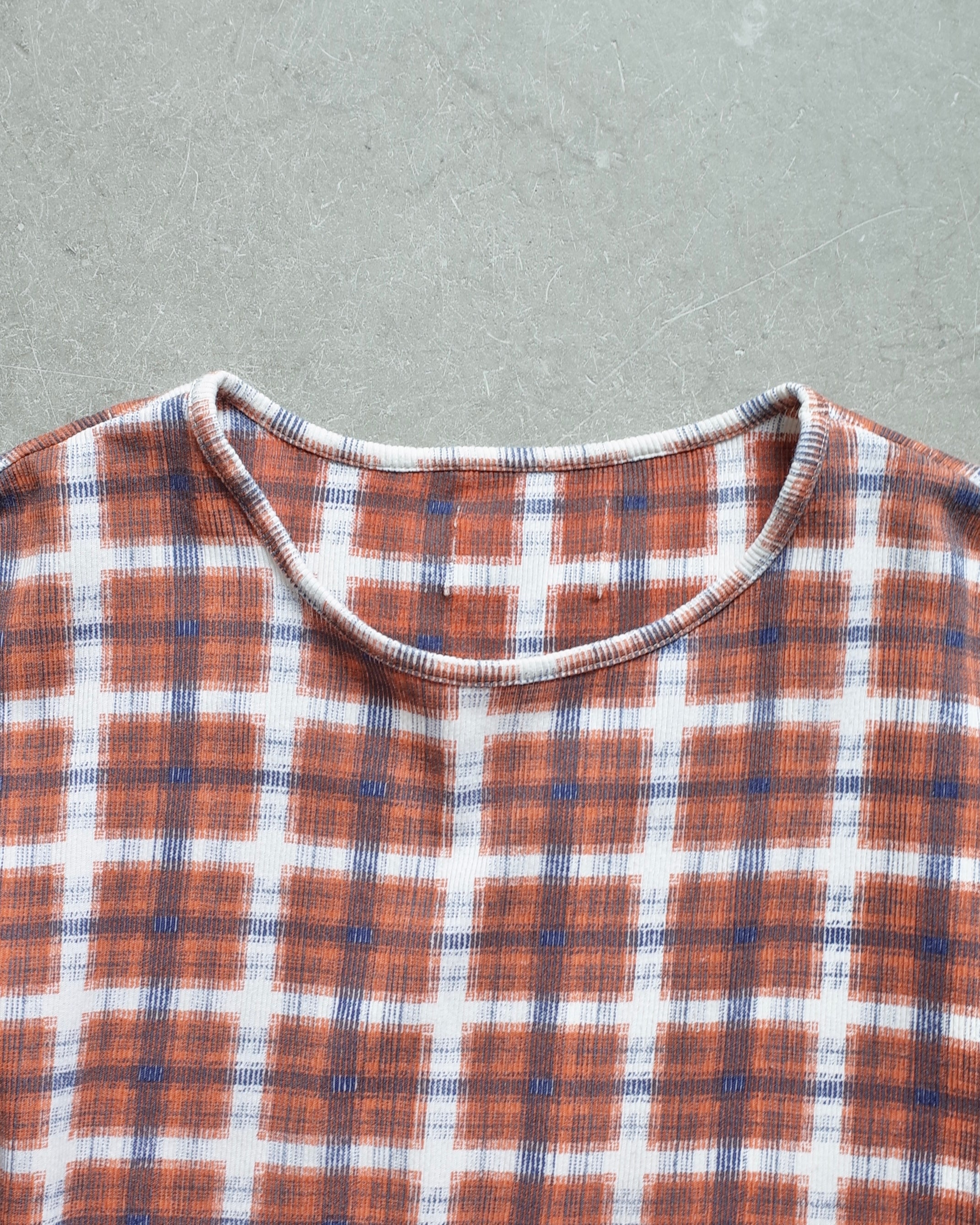 Used / CHECK PATTERN HALF SLEEVE SHIRT