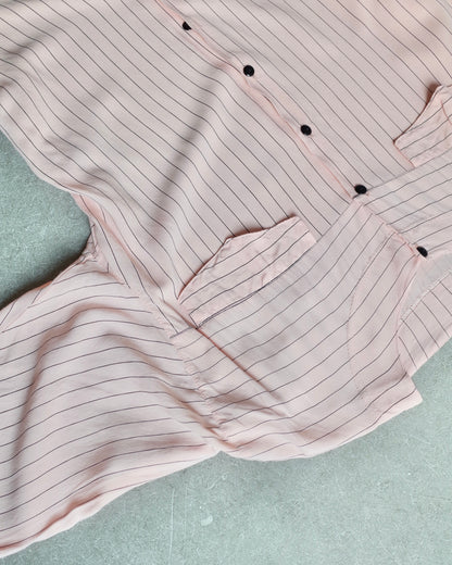 Used / NOCOLLAR STRIPE SHIRT