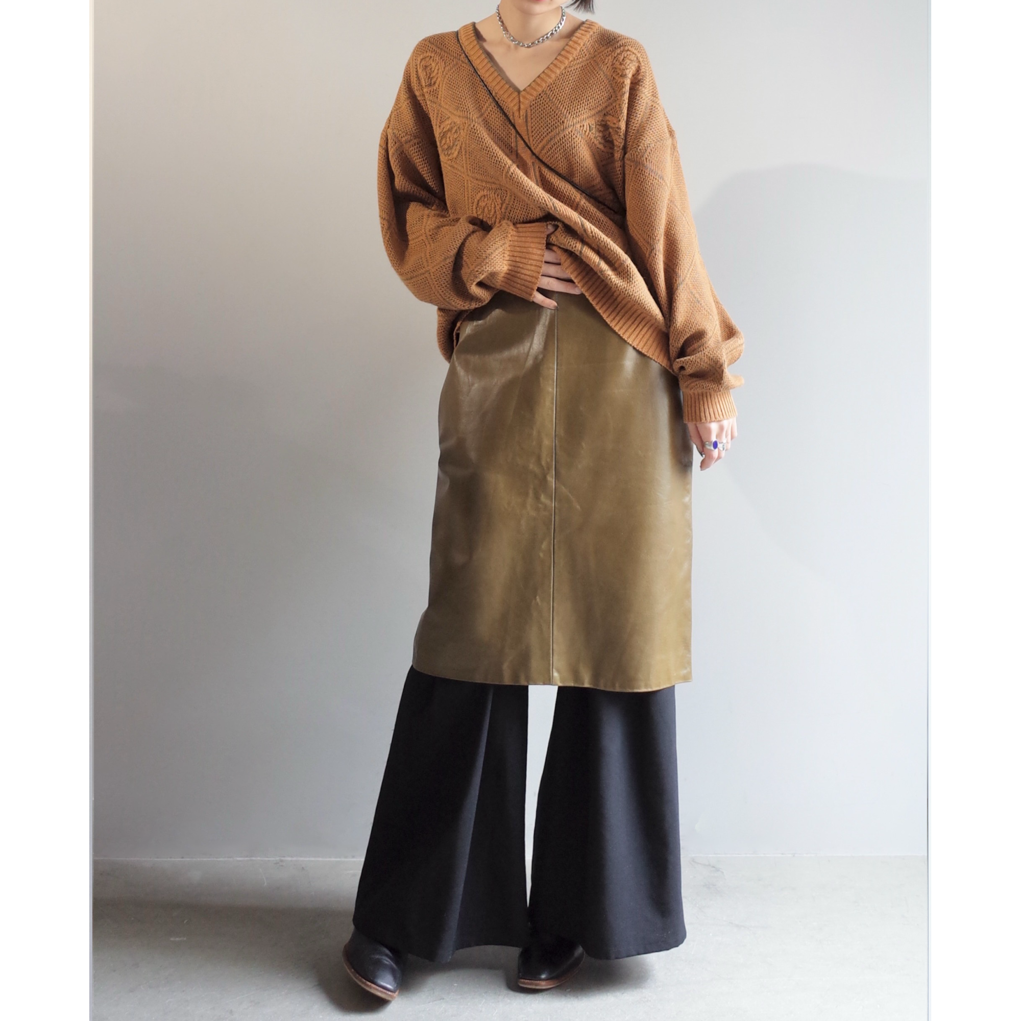 Used / LEATHER SKIRT