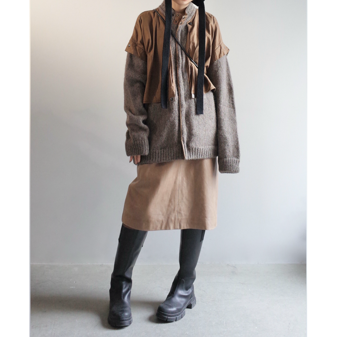 Used / LEATHER SKIRT