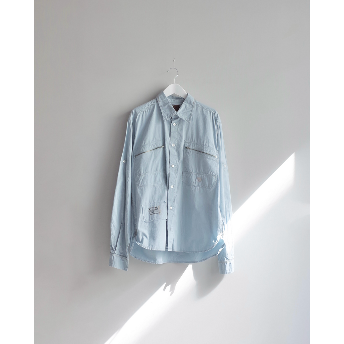 Used / ZIPPED PLAIN SHIRT