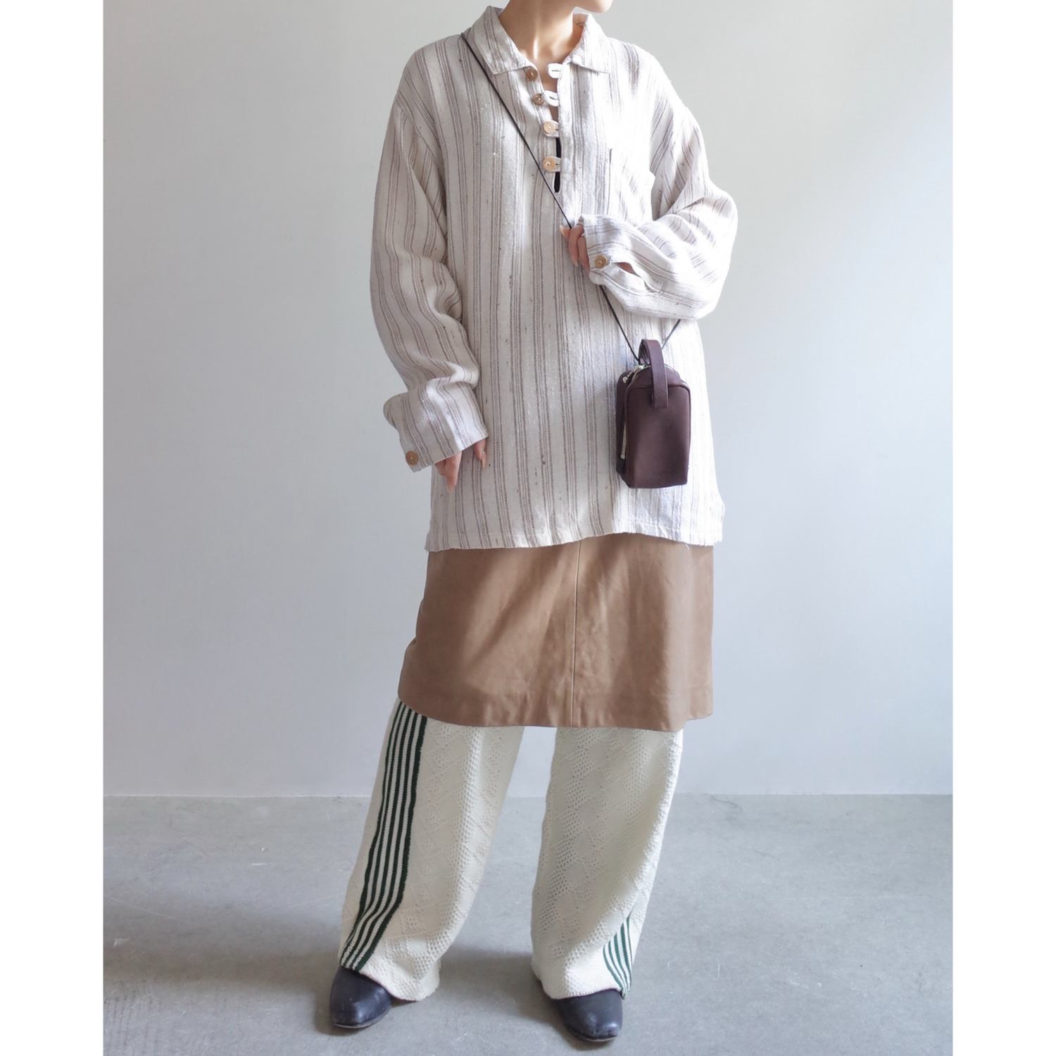 Used / OVERSIZED LINEN POLO SHIRT