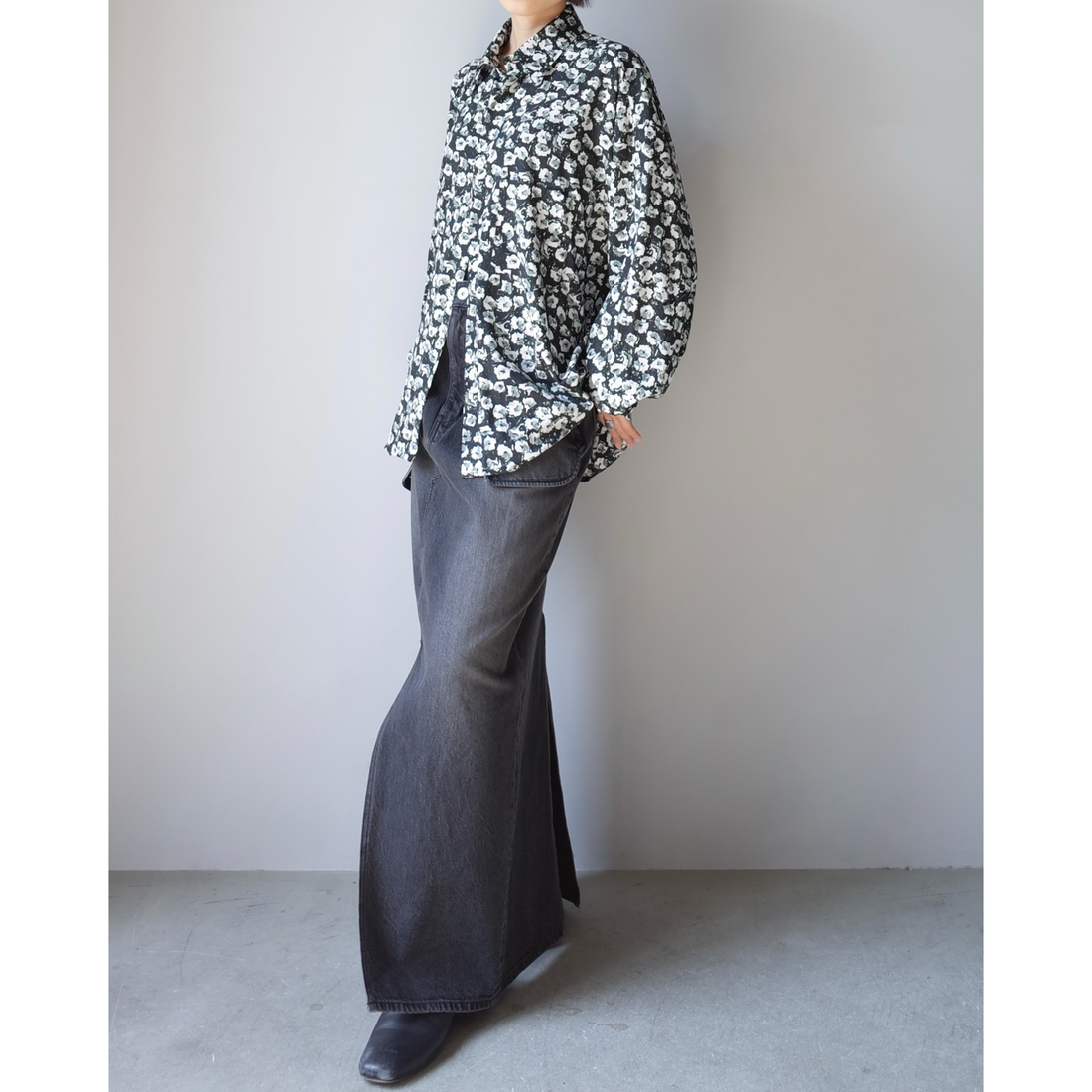 Used / FLOWER PATTERN BLOUSE