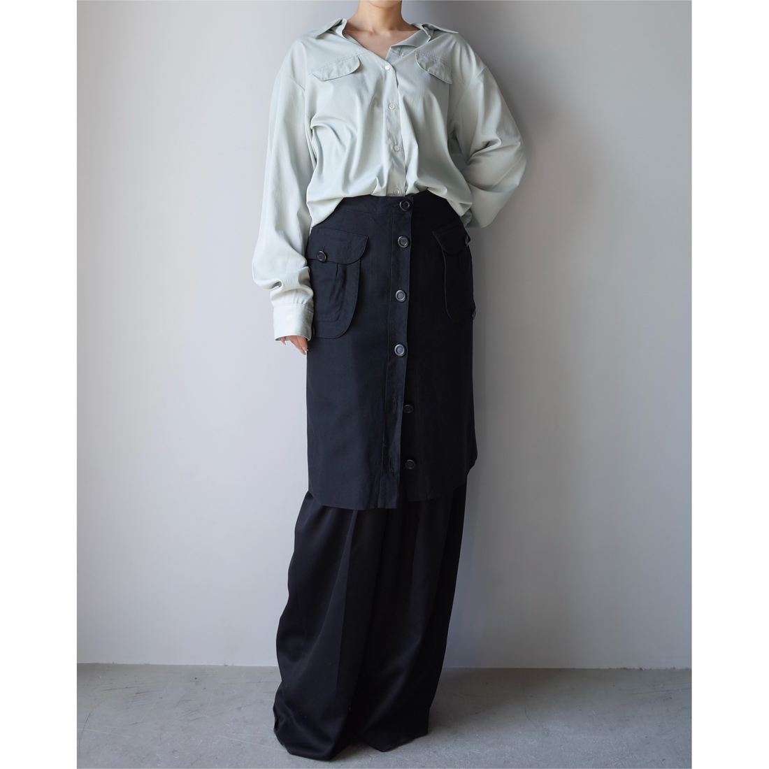 Used / FLAP POCKET MILITARY SHIRT