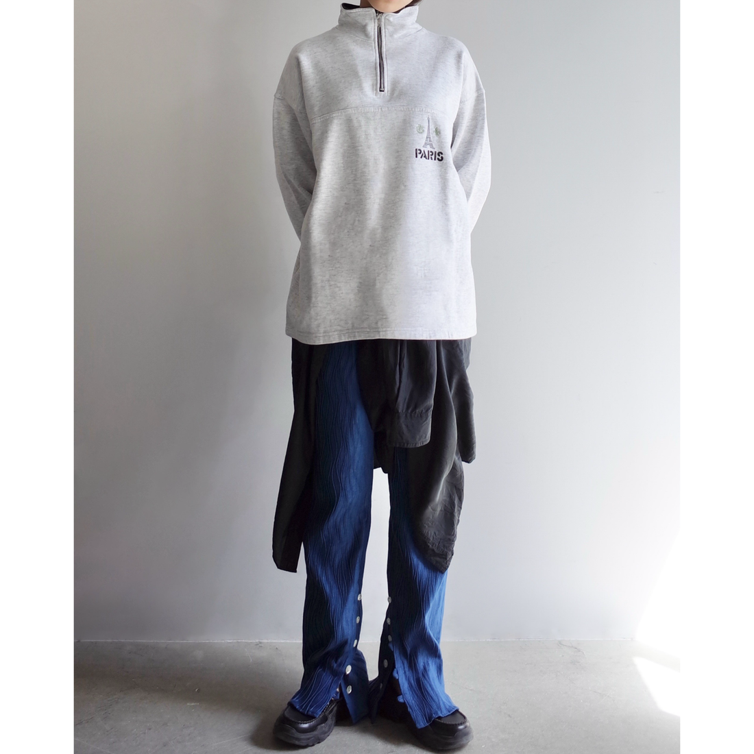 Used / HALF ZIP SWEAT PULLOVER