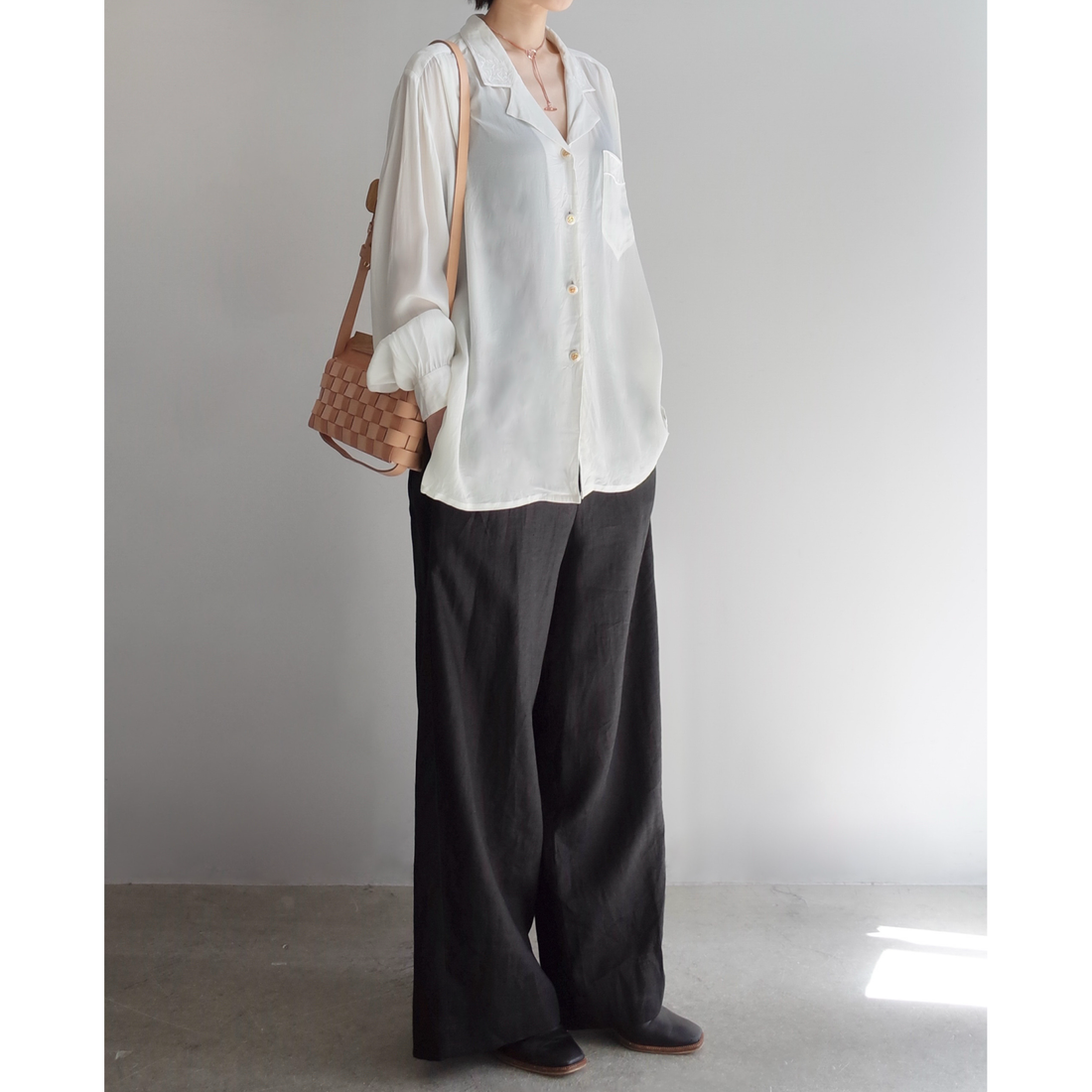 Used / OPEN COLLAR SHIRT