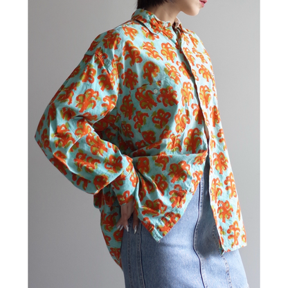 Used / BLOCK PRINT MENS SHIRT