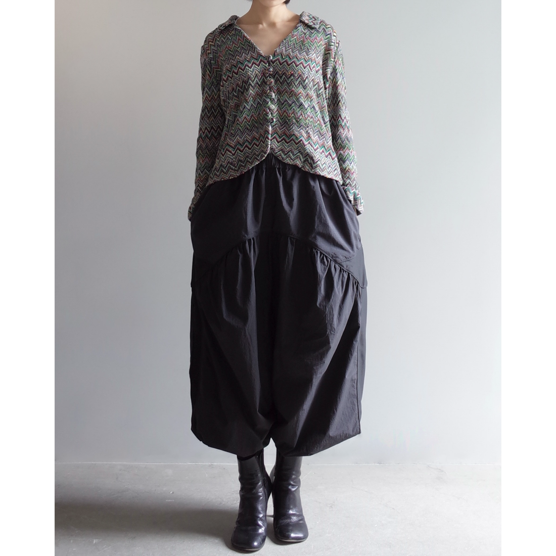 Used / CHEVRON KNIT JACKET