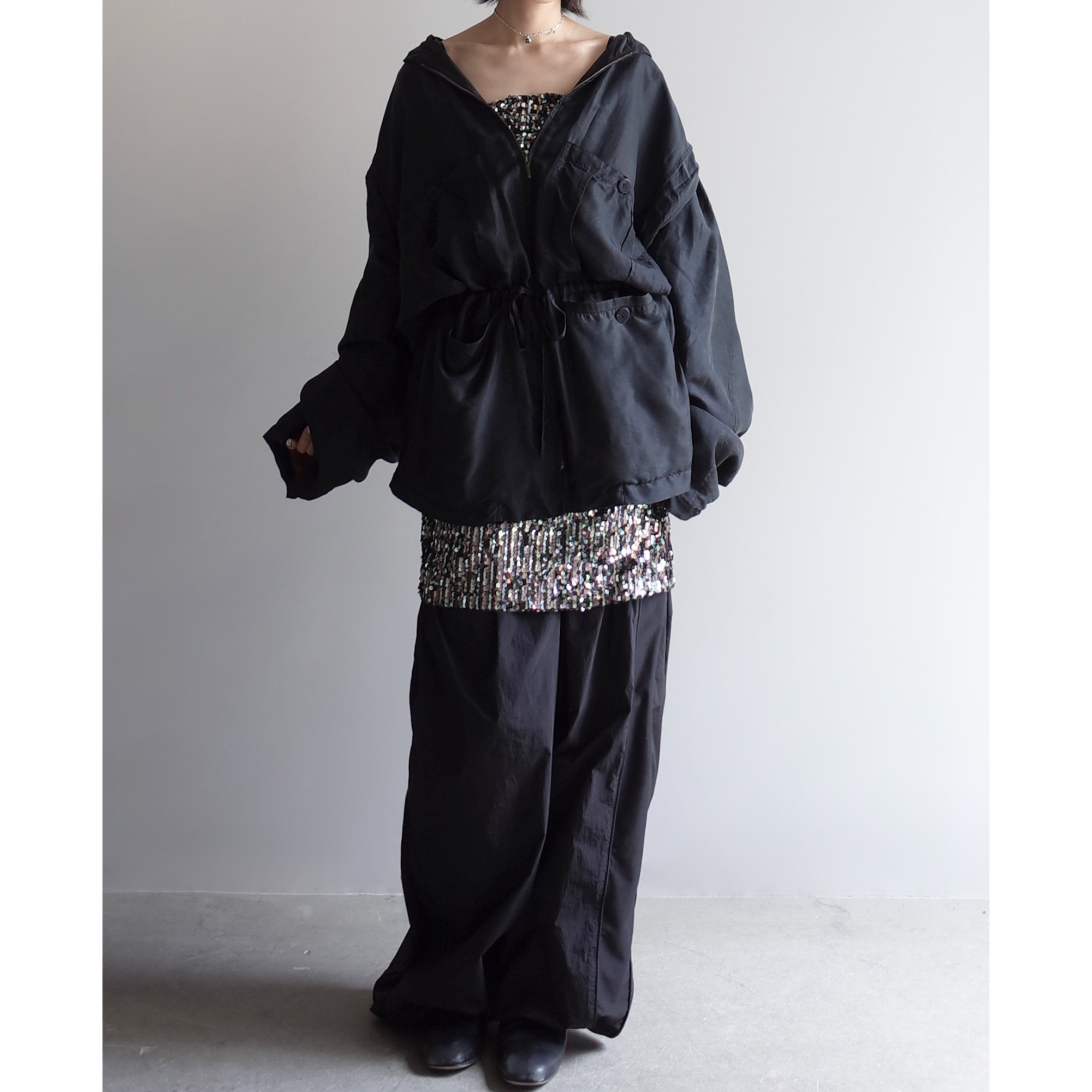 Used / SEQUINS BARE TOP ONEPIECE