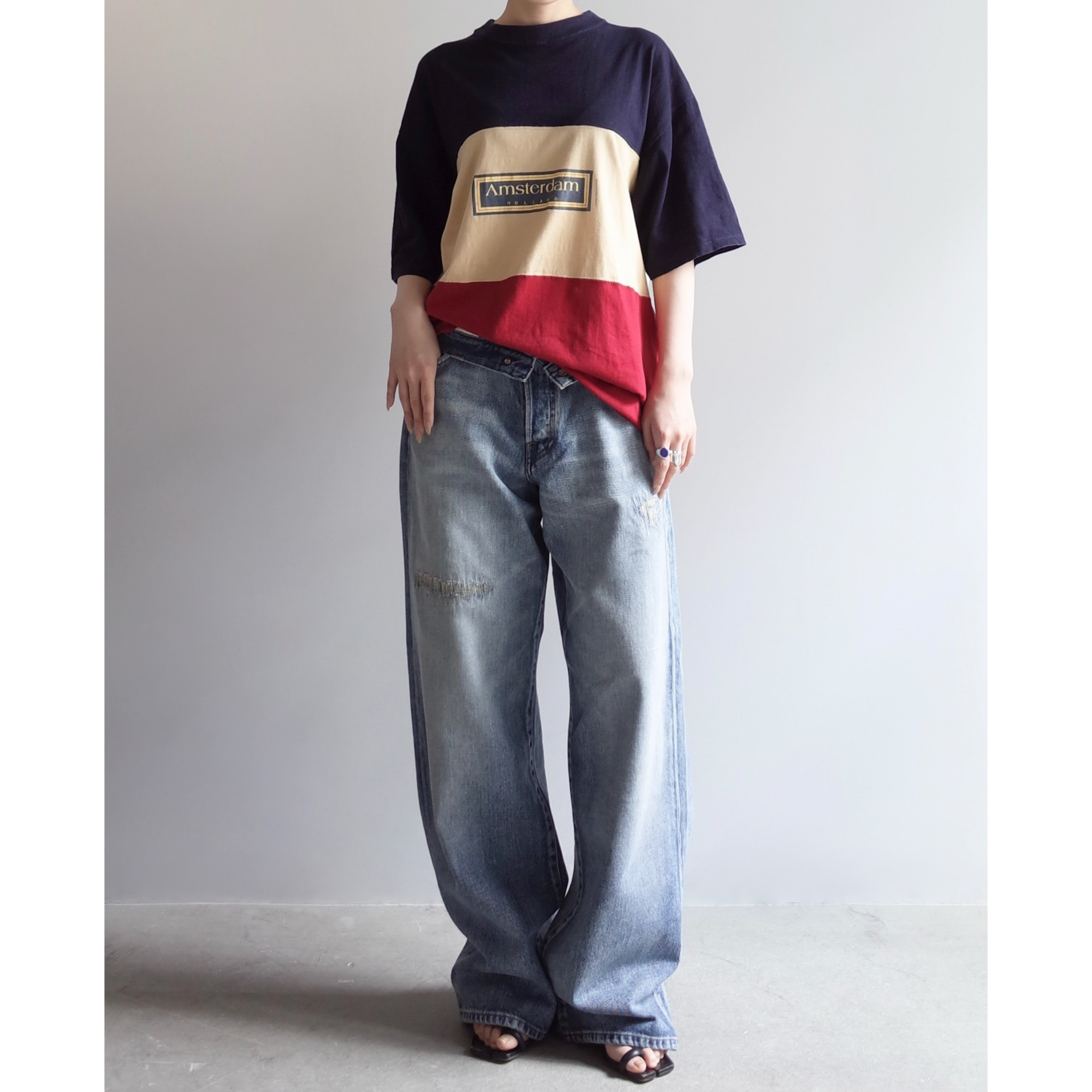 Used / PANEL BOARDER T-SHIRT