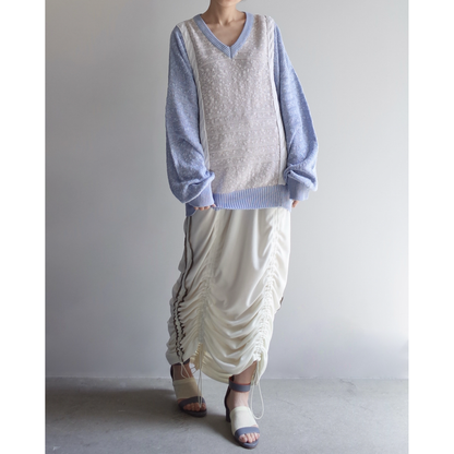 Used / V NECK KNIT PULLOVER