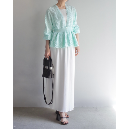 Used / V NECK PEPLUM TOPS