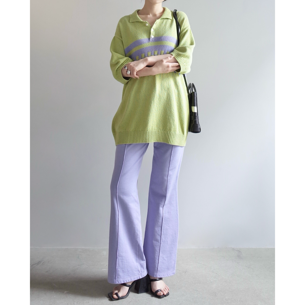 CHAIN KNIT POLO SHIRT