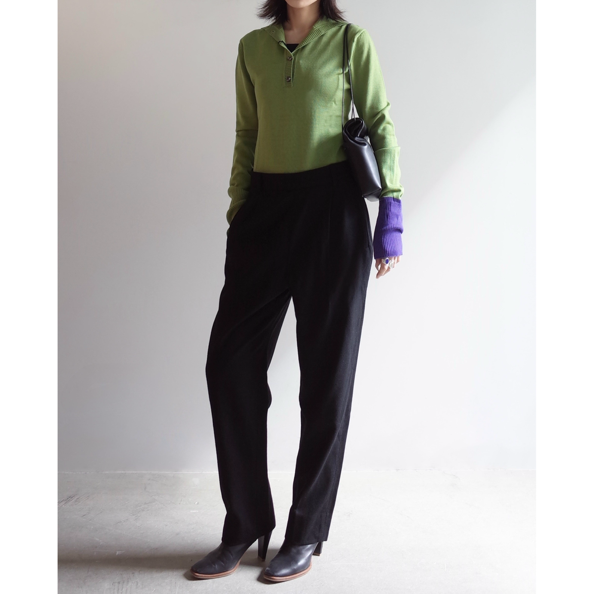 Used / WOOL TAPERED PANTS