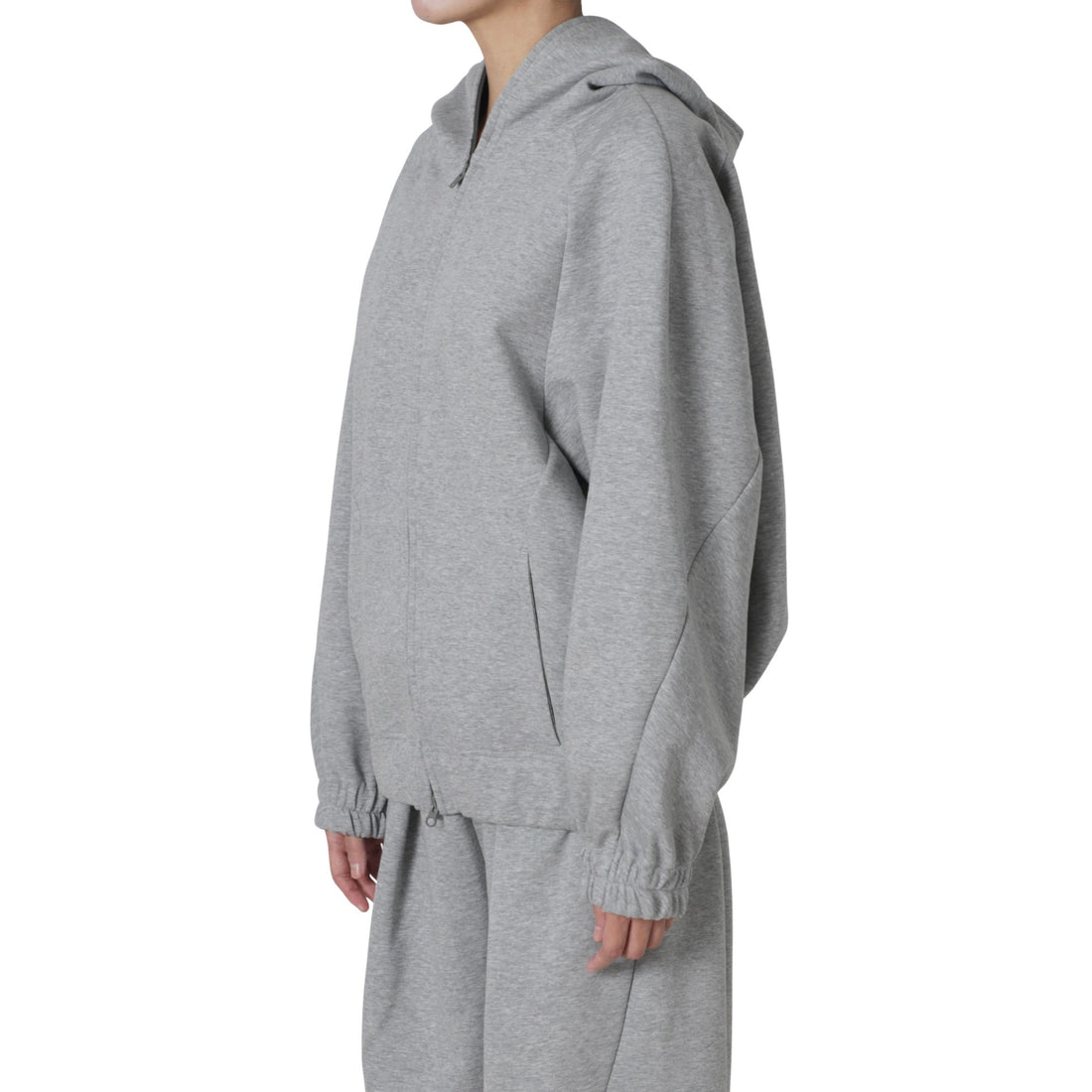 DOUBLE KNIT ZIP HOODIE