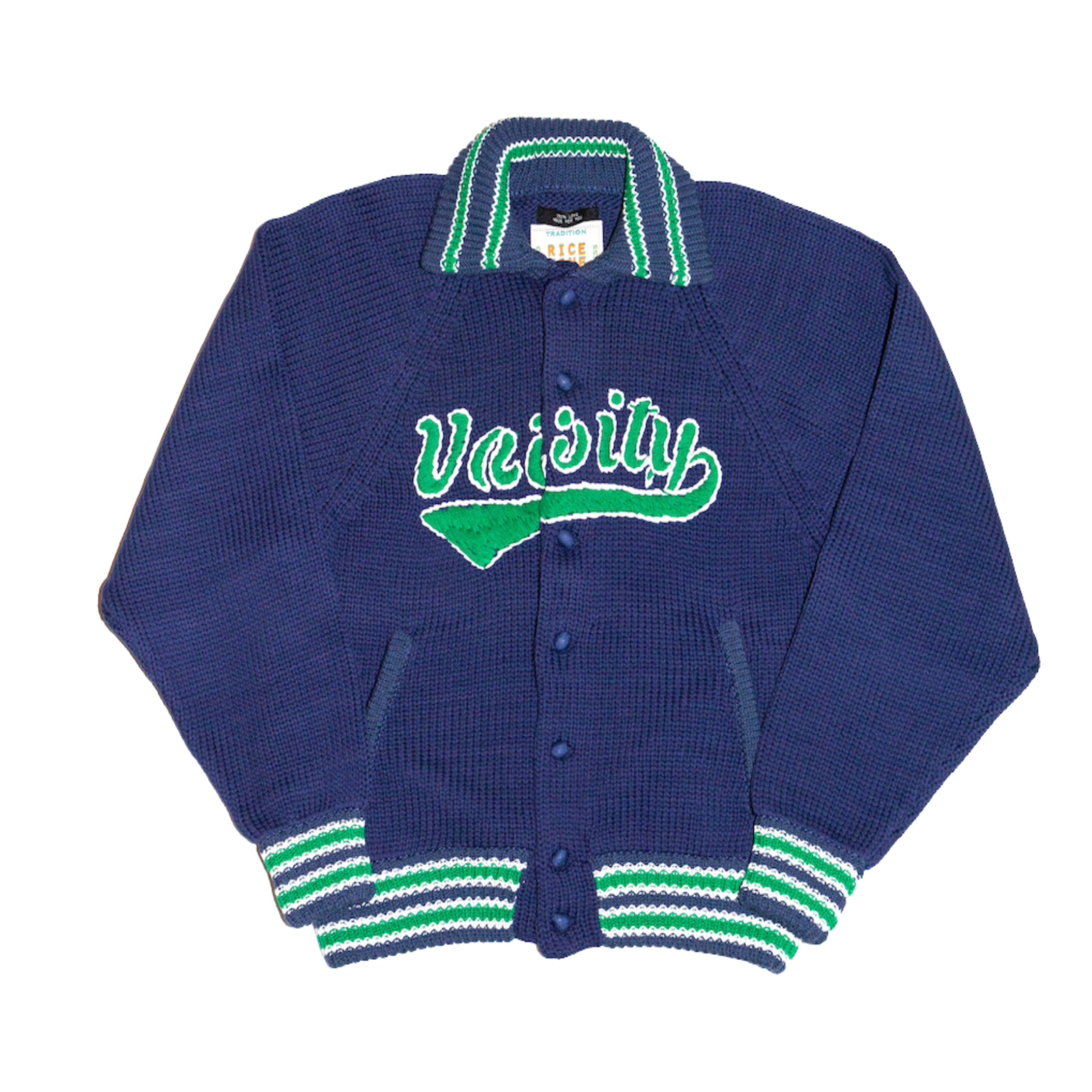 KNITTED VARSITY JACKET