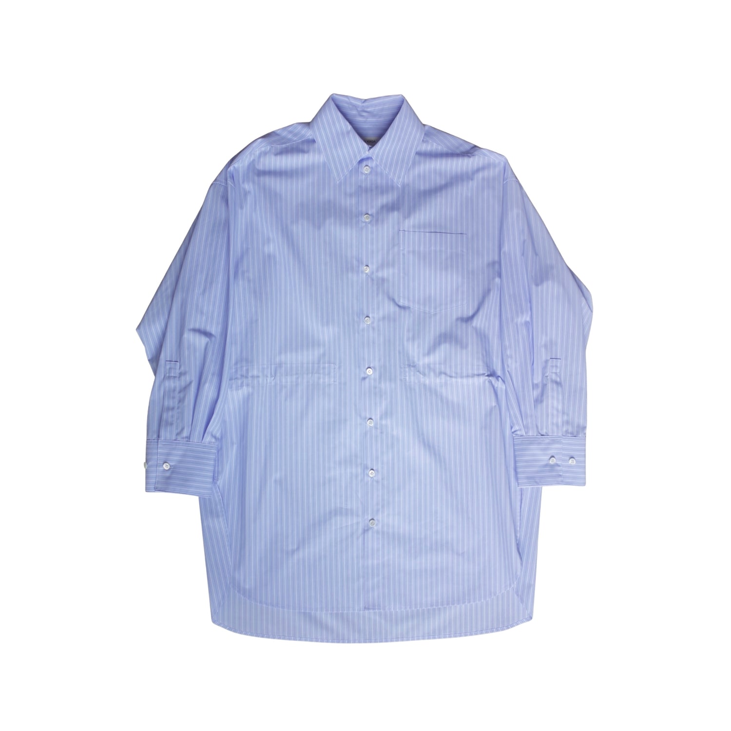 OVERSIZED DRAWSTRINGS STRIPED SHIRT