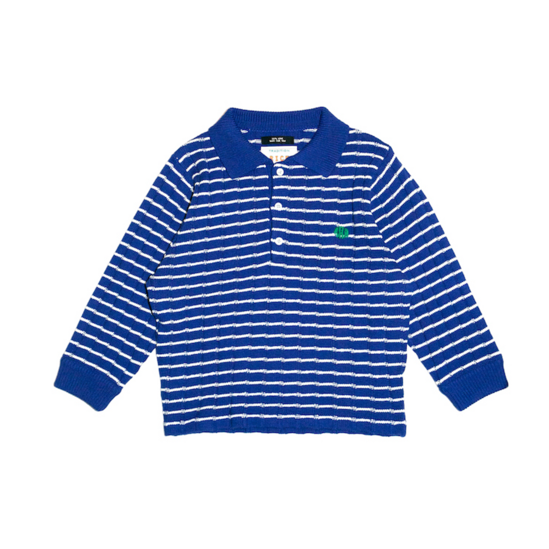 KNITTING CROPED POLO SHIRT