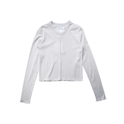 RIBED LONG SLEEVE TEE
