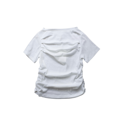 RIBED MINI DRAPE TEE