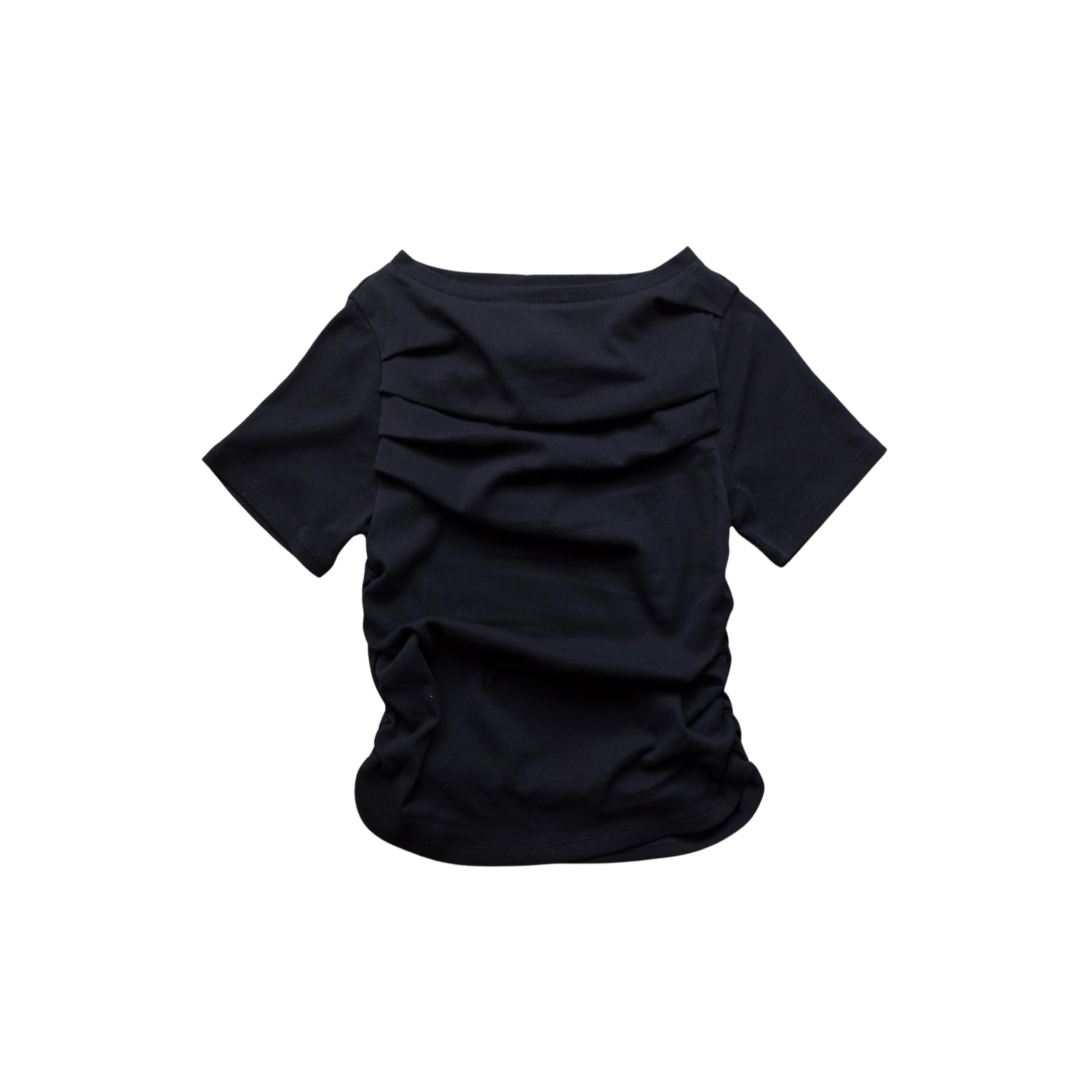 RIBED MINI DRAPE TEE