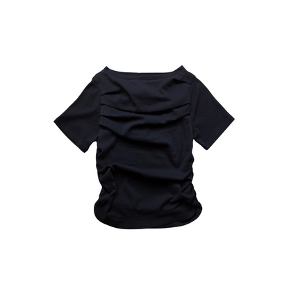 RIBED MINI DRAPE TEE