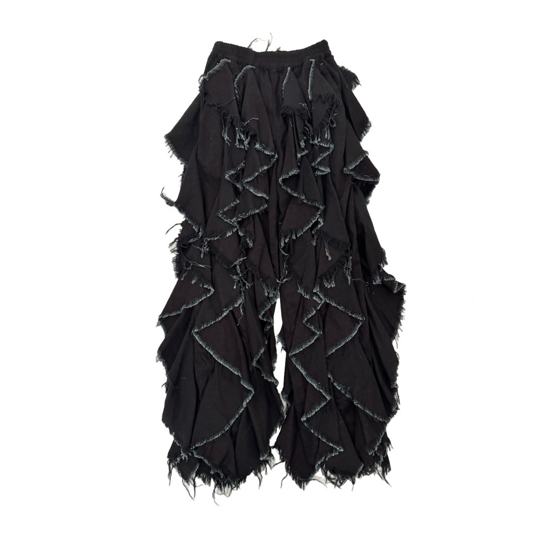 LIGHT OZ RUFFLE DENIM PANTS