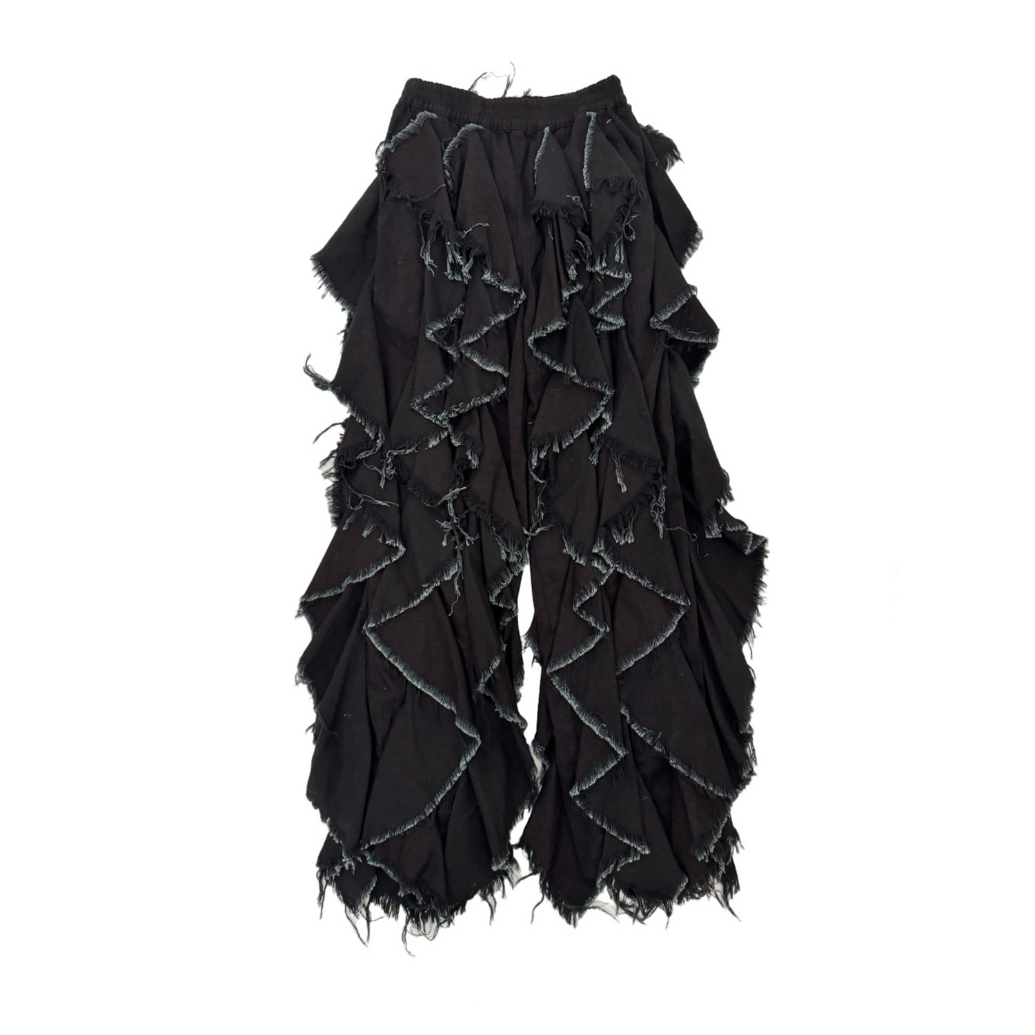 LIGHT OZ RUFFLE DENIM PANTS