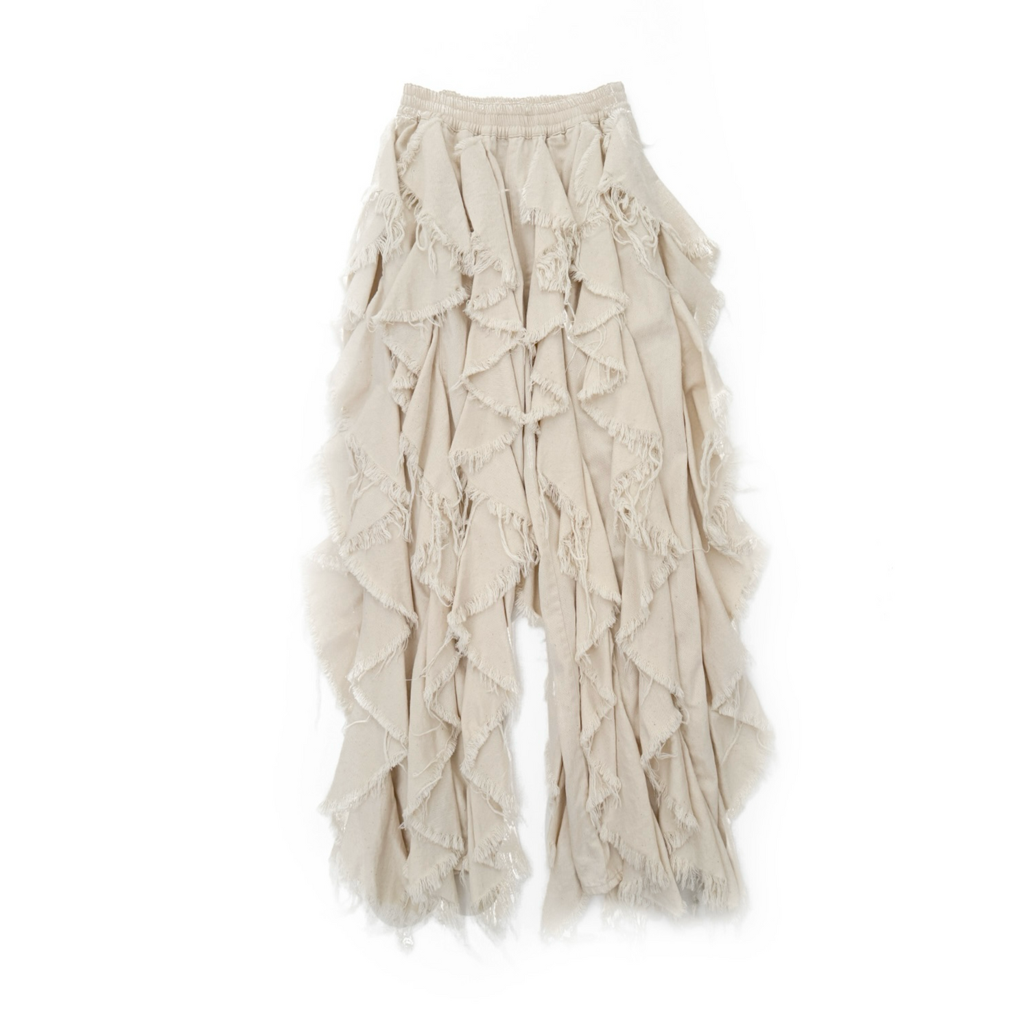 LIGHT OZ RUFFLE DENIM PANTS
