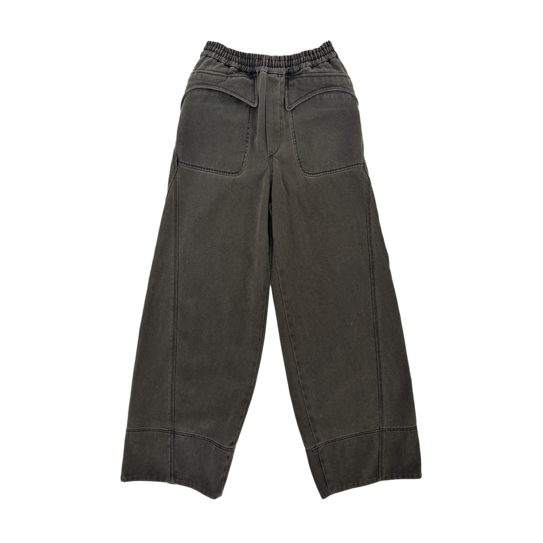 WASHED WIDE TROUSERS