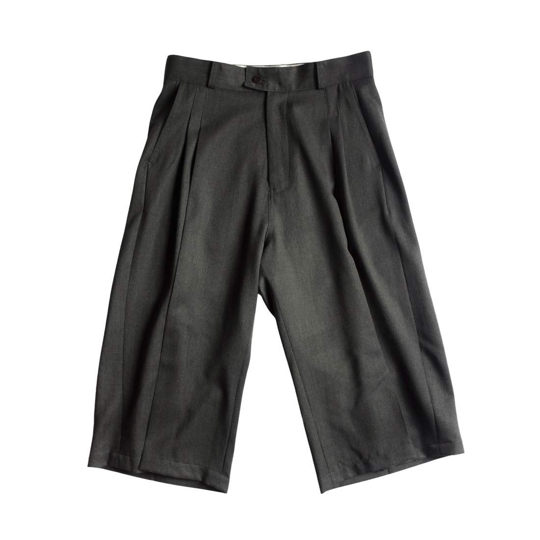 THREE QUARTER WOOL 2TUCK TROUSERS