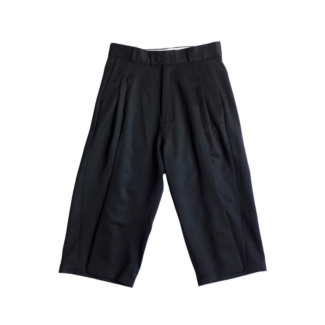 THREE QUARTER WOOL 2TUCK TROUSERS