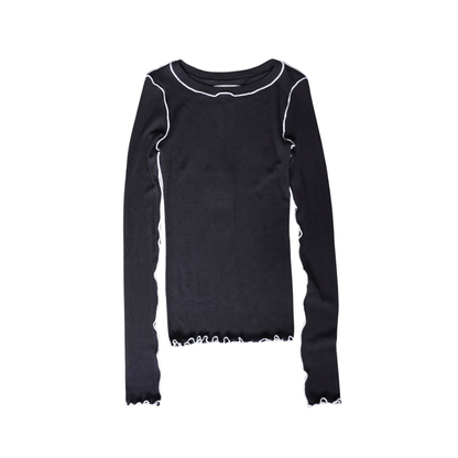 WOOL RIB LONG SLEEVE TEE