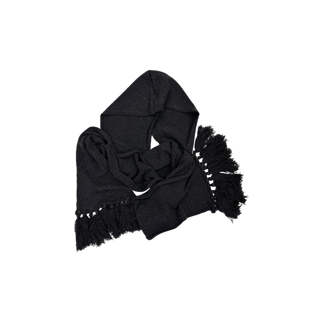 HOODIED KNIT SCARF