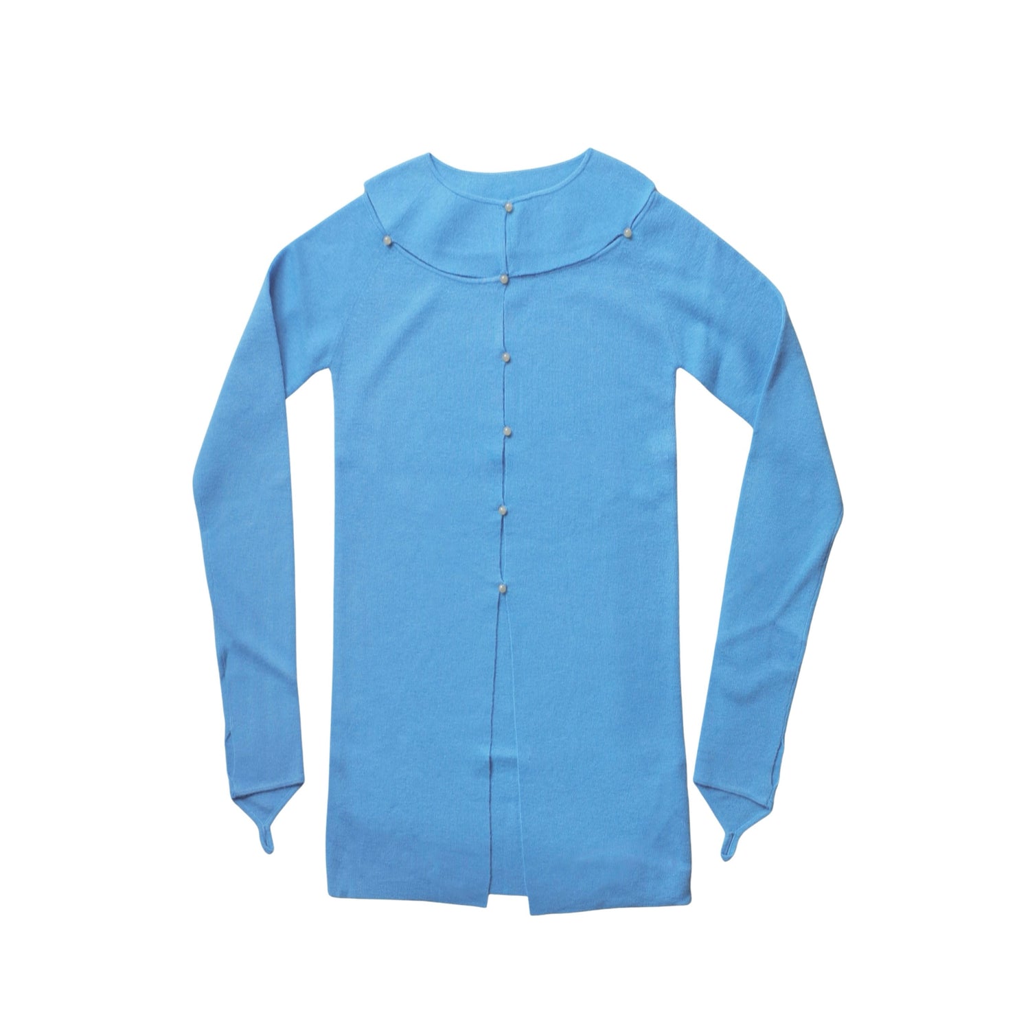 RIB YOKE CARDIGAN