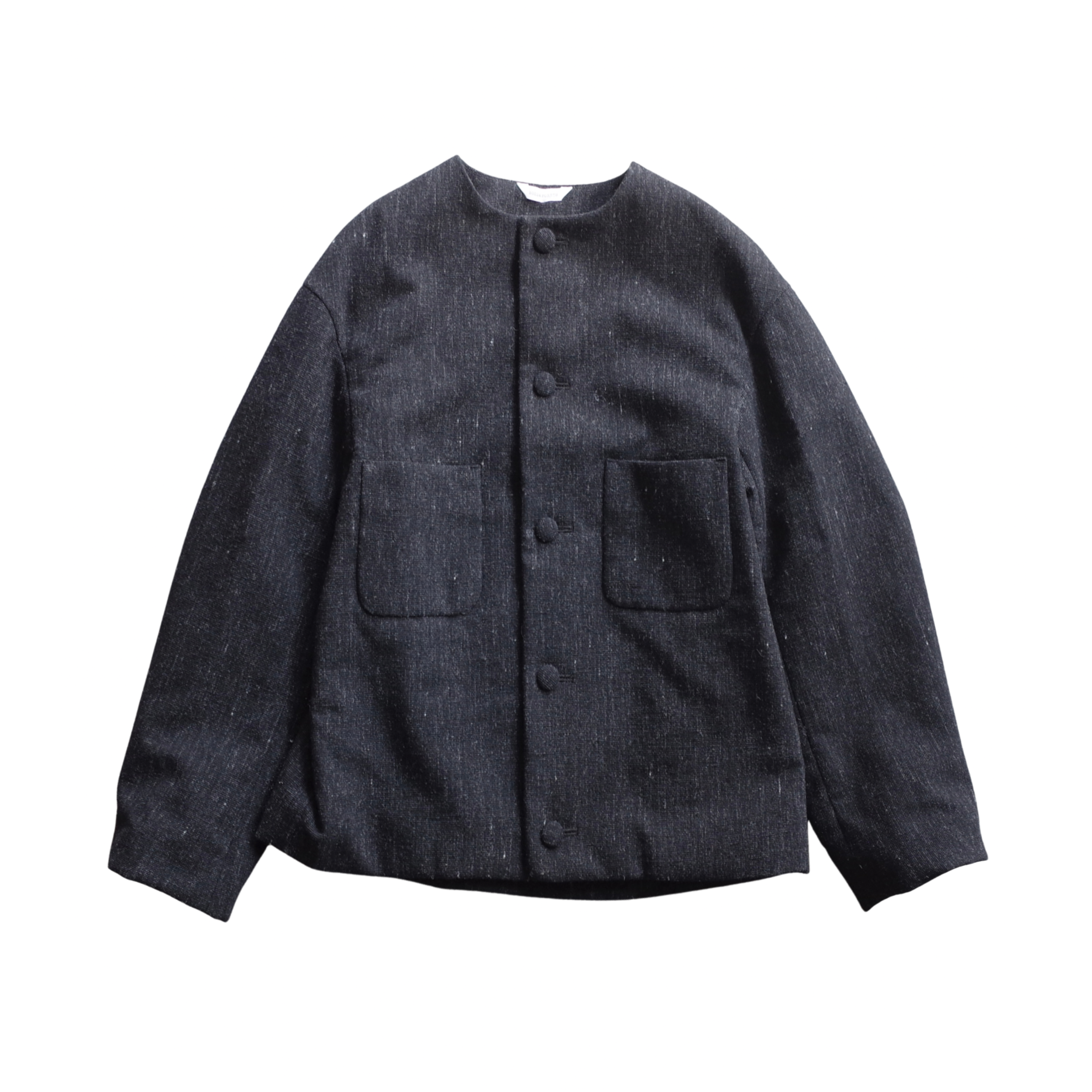 ROUND NECK JACKET BRITISH TWEED