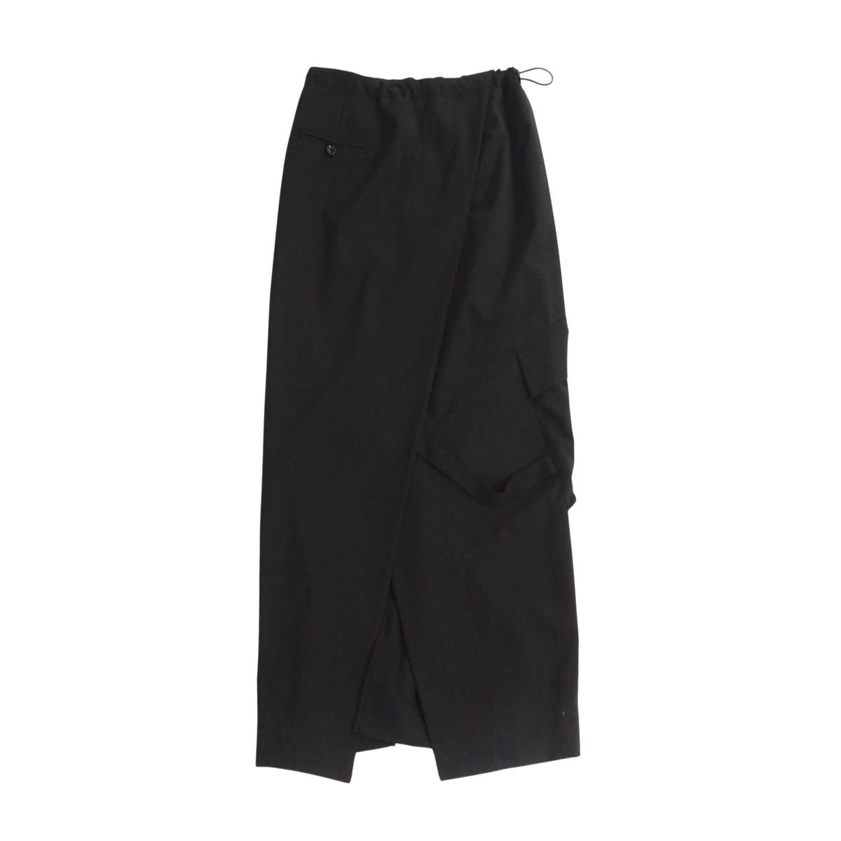 WOOL BLEND WRAP SKIRT