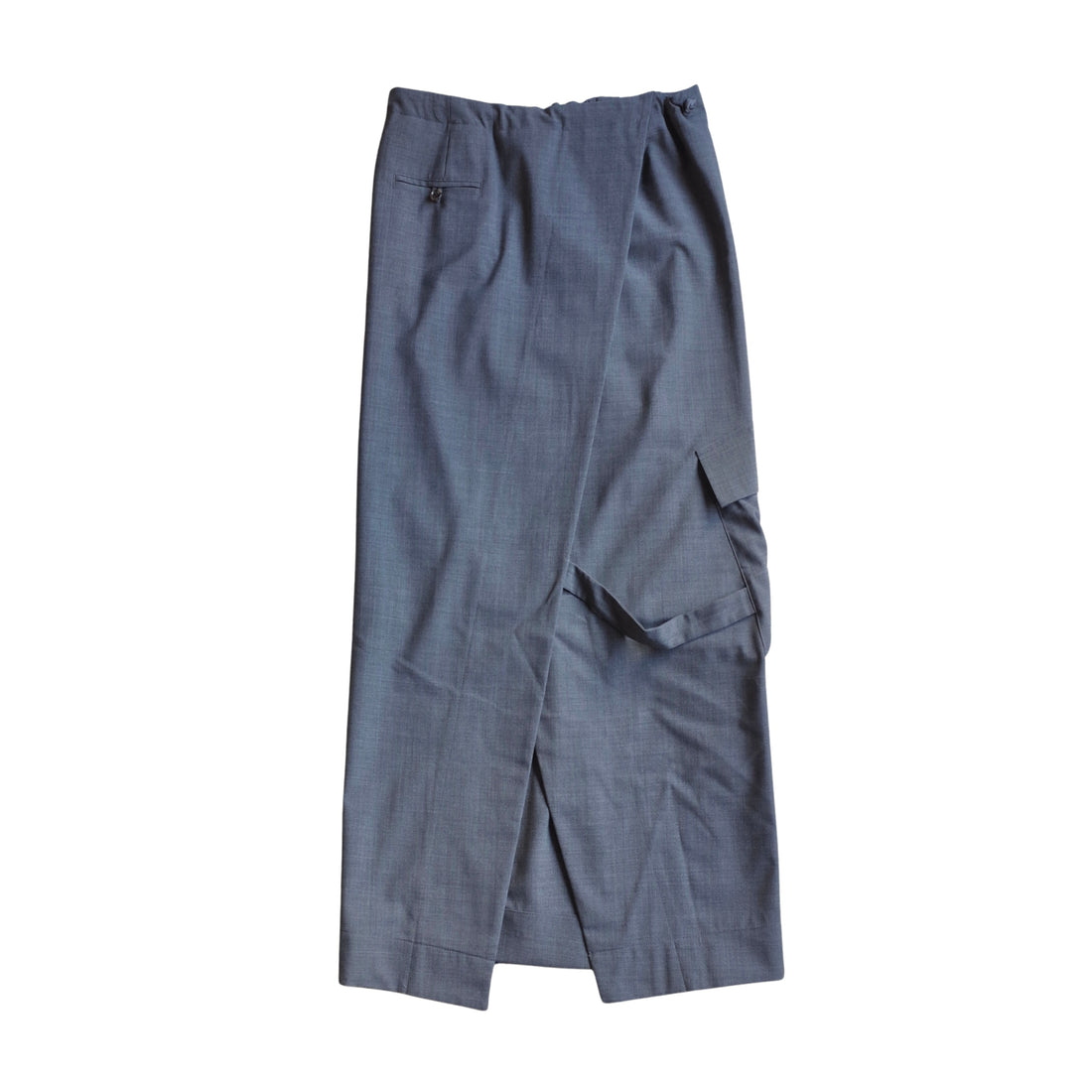WOOL BLEND WRAP SKIRT