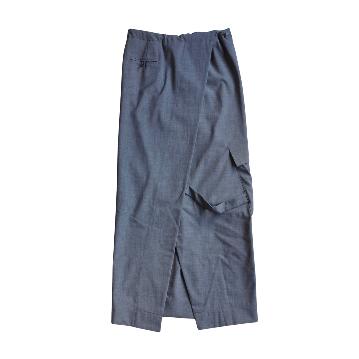 WOOL BLEND WRAP SKIRT